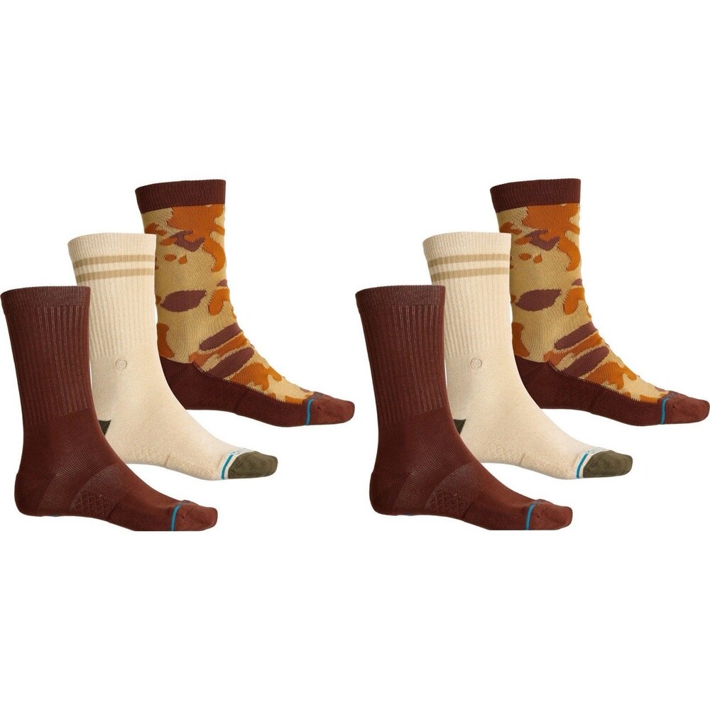 Stance Socks Mens L 3 Pair Crew Combed Cotton Blend Underfoot Cushioning